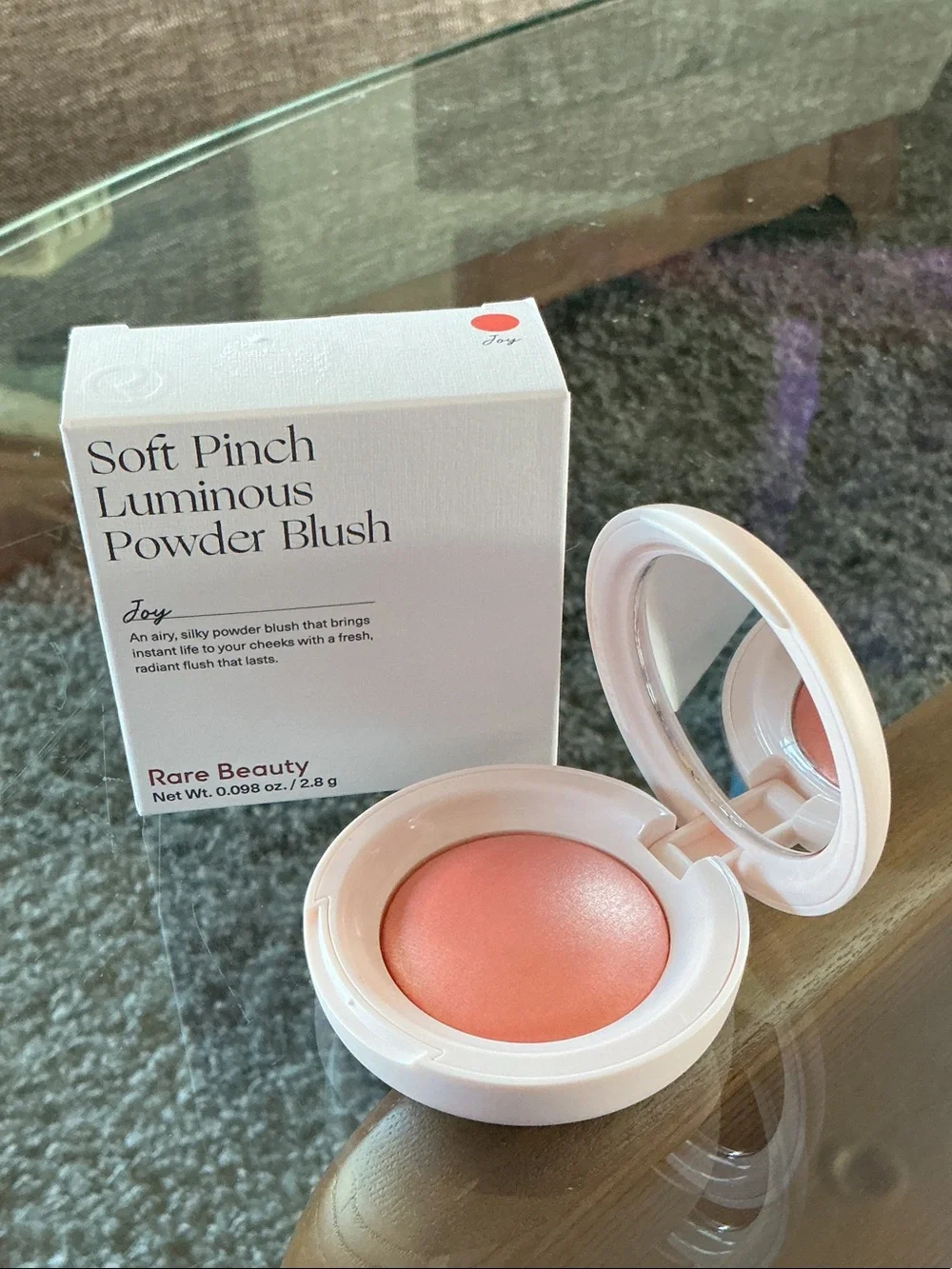 Rare Beauty Soft Pinch Luminous Powder Blush - Joy (Peach Pink Coral)